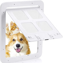 Lockable Sliding Pet Screen Door in White