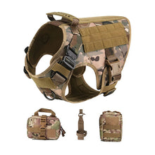 Military Dog Harness Type Leash in 4-Piece Set Camouflage