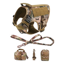 Military Dog Harness Type Leash in 5-Piece Set Camouflage