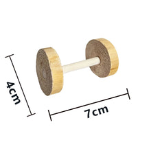 Natural Wooden Pine Dumbells in 4