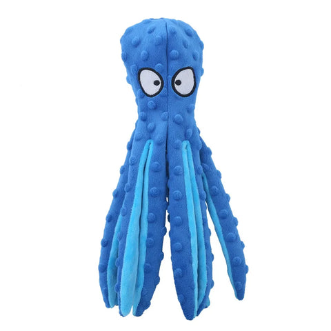 blue octupus inspired plush toy
