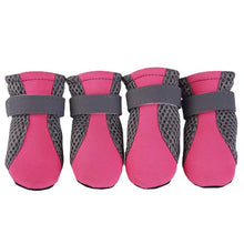 Outdoor Walking Summer Pet Shoes in Rose Red