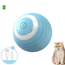 Pet Automatic Toy Ball with RGB Lights in Baby Blue 2