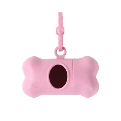 Pet Bone Pooper Scooper and Bag in Baby Pink Paw