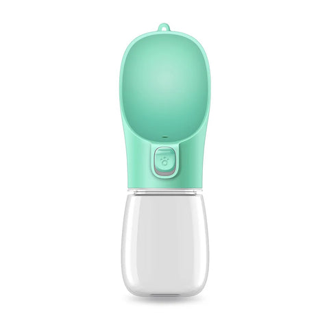 Pet Bottle with Food and Water Dispenser in 350ml Teal