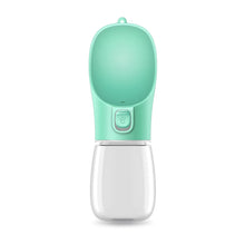 Pet Bottle with Food and Water Dispenser in 350ml Teal