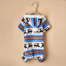 Pet Christmas Reindeer Hooded Pyjamas in Blue
