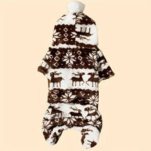 Pet Christmas Reindeer Hooded Pyjamas in Coffee