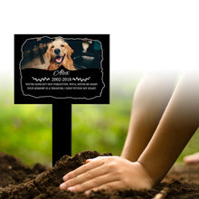 Alternate view of the Pet Custom Acrylic Grave Marker