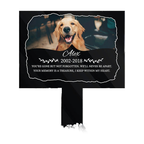 Pet Custom Acrylic Grave Marker on a white background