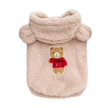 Pet Fleece Winter Hoodie in Beige