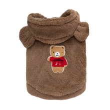 Pet Fleece Winter Hoodie in Brown