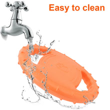 toy disc photo advertisement showing convenience to clean
