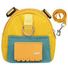 Pet Storage Backpack with Leash and Harness in Yellow