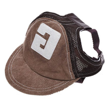 Pet Sun Hat with Ear Holes in Coffee