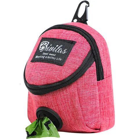 Pet Training Treat Bag in Rose Red