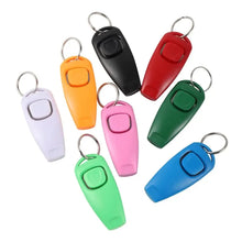 different colors of dog whistle and clicker