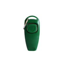 green dog whistle and clicker