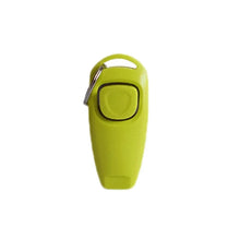 yellow color dog whistle and clicker
