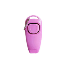pink color dog whistle and clicker