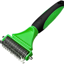 Pets Stainless Steel Grooming Brush in Green