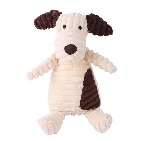 Plush Animal Squeaky Toy in Dog