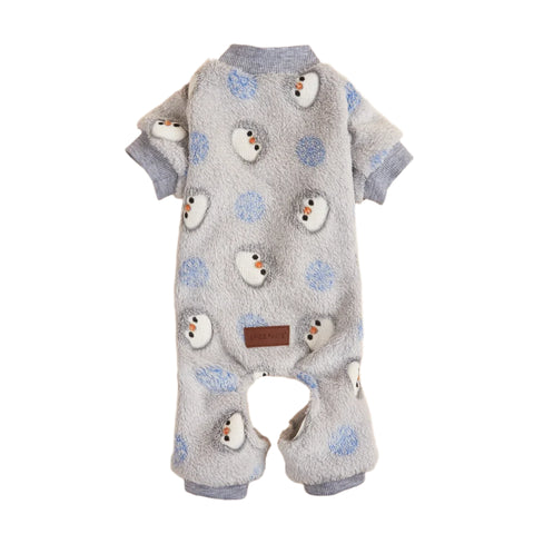 Plush Dog Pyjamas for Small Dogs in Penguin
