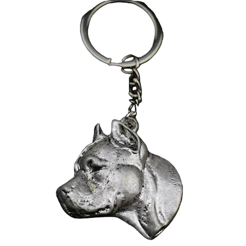 Popular Embossed Bull Terrier Necklace and Keychain