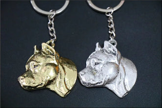Alternate view of the Popular Embossed Bull Terrier Necklace and Keychain