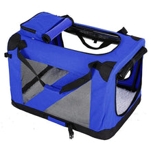 blue portable dog cage