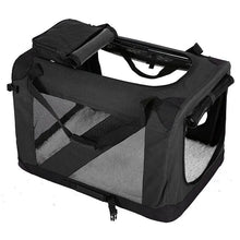 black portable dog cage
