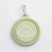 Portable Silicone Folding Pet Bowls in Green