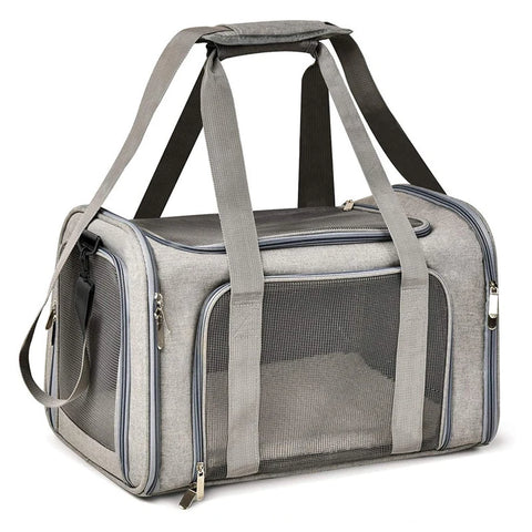 Portable Soft Shell Pet Carrier in Grey