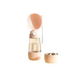 Portable Water Bottle & Food Dispenser in 2in1 (Apricot)
