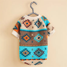 Printed Dog Hoodie in Blue