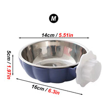 Pumpkin Shaped Hanging Food & Water Bowl in Blue M
