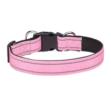 Reflective Dog Collar in Light Pink