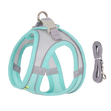 Reflective Pet Harness for Pets in Cyan