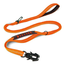 Reflective Shock Absorbing Pet Leashes in Orange