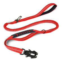 Reflective Shock Absorbing Pet Leashes in Red