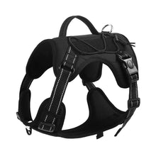 Reflective Tactical Dog Harness in Black