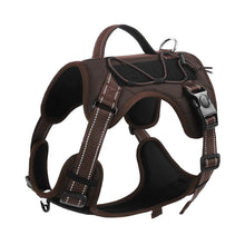 Reflective Tactical Dog Harness in Coffee