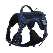 Reflective Tactical Dog Harness in Dark blue