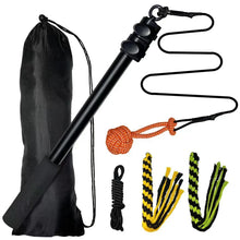 Retractable Flirt Pole Dog Toy in Black
