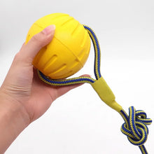 Rubber Ball with Rope Fetch & Chew Toy, product photo 5 of 10