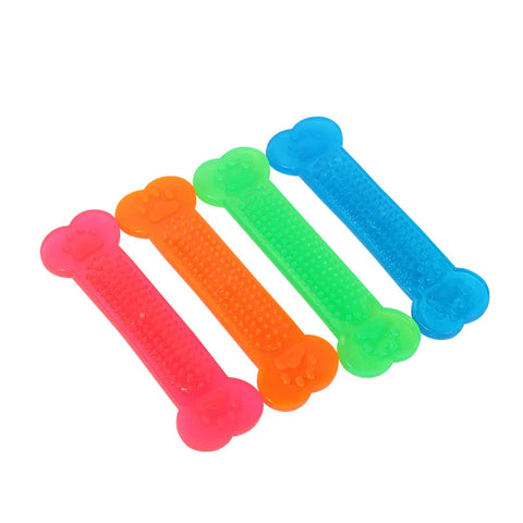 Rubber Bone Chew Toy in Blue