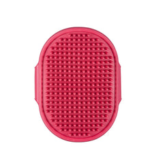 Silicone Bath Hair Remover for Pets in Rose red