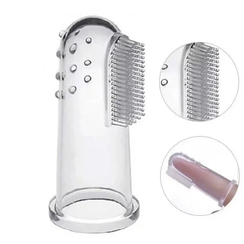 Silicone Clear Pet Finger Toothbrush