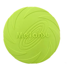 Silicone Dog Flying Disc, Safe Fetch Toy in Green