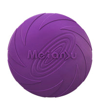 Silicone Dog Flying Disc, Safe Fetch Toy in Purple
